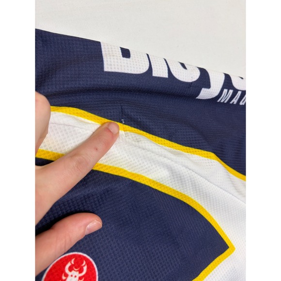 Castelli Bicycling Magazine Cycling Jersey Men 2XL Navy White Yellow 1/4 Zip USA - Picture 4 of 11